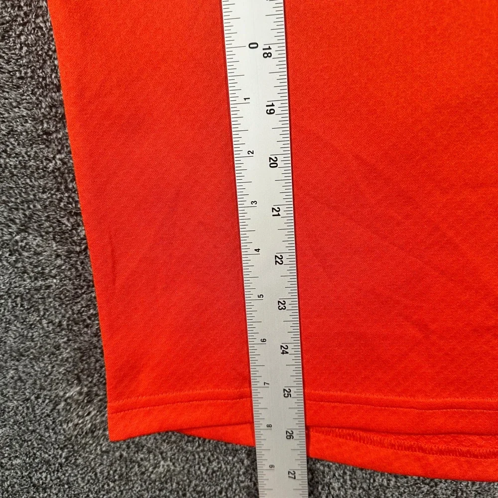 The North Face Shirt Mens M FlashDry Long Sleeve Orange Performance Hiking Top